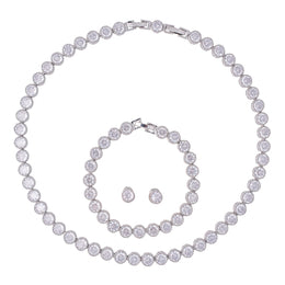 Σετ κολιέ & βραχιόλι & σκουλαρίκια Valuxy Diamond 