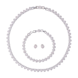 Σετ κολιέ & βραχιόλι & σκουλαρίκια Valuxy Diamond 