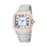 Ceas Santos Clean Dial Gold Bezel - Automatic Iced Full Moissanite VVS