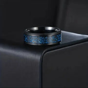 Valuxy μαύρο μπλε δαχτυλίδι