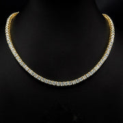 Σετ 2 Κολιέ Κουβανέζικα & Τένις με Κρύσταλλο 4mm