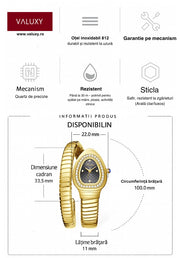 Ceas Bijou Serp – Silver Pink Edition | Valuxy