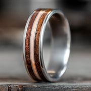 Δαχτυλίδι Valuxy Steel Ασημί με Ξύλο