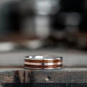 Δαχτυλίδι Valuxy Steel Ασημί με Ξύλο