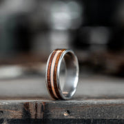 Δαχτυλίδι Valuxy Steel Ασημί με Ξύλο