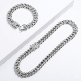 Ασημένιο Σετ Κουβανέζικο 15mm