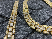 Valuxy Πολυτελές Χρυσό Κολιέ + Σετ βραχιόλι