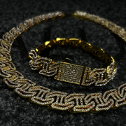 Σετ χρυσό κολιέ και βραχιόλι Valuxy G Class