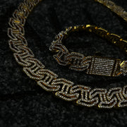 Σετ χρυσό κολιέ και βραχιόλι Valuxy G Class