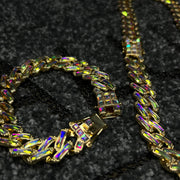 Χρυσό κολιέ Valuxy Rich Crystal + Σετ βραχιόλι