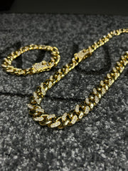 Χρυσό κολιέ Μαϊάμι Valuxy + Σετ βραχιόλι