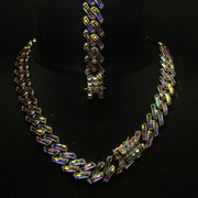 Χρυσό κολιέ Valuxy Rich Crystal + Σετ βραχιόλι