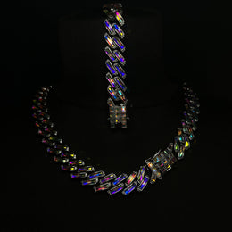 Ασημένιο κολιέ Valuxy Rich Crystal + Σετ βραχιόλι