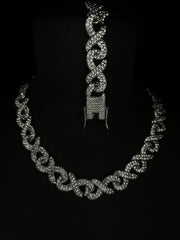 Ασημένιο κολιέ Valuxy Infinity + Σετ βραχιόλι