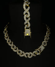 Χρυσό κολιέ Valuxy Infinity + Σετ βραχιόλι