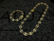 Σετ χρυσό κολιέ και βραχιόλι Valuxy Las Vegas