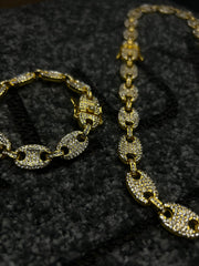 Σετ χρυσό κολιέ και βραχιόλι Valuxy Las Vegas