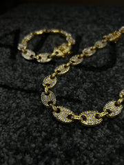 Σετ χρυσό κολιέ και βραχιόλι Valuxy Las Vegas