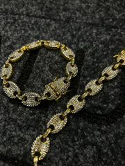 Σετ χρυσό κολιέ και βραχιόλι Valuxy Las Vegas