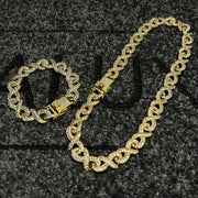 Χρυσό κολιέ Valuxy Infinity + Σετ βραχιόλι