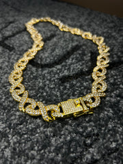 Χρυσό κολιέ Valuxy Infinity + Σετ βραχιόλι