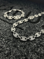 Σετ Κολιέ + Βραχιόλι Valuxy Las Vegas Silver