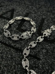 Σετ Κολιέ + Βραχιόλι Valuxy Las Vegas Silver