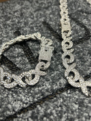 Ασημένιο κολιέ Valuxy Infinity + Σετ βραχιόλι