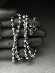 Κολιέ κρανίο, ανοξείδωτο 70εκ