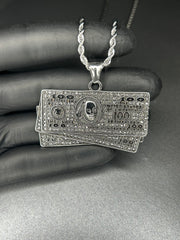 Κολιέ δολαρίου, από ανοξείδωτο ατσάλι 50cm (Χρυσό/Ασήμι)