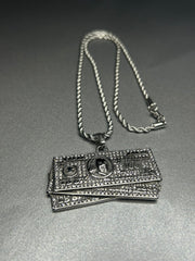 Κολιέ δολαρίου, από ανοξείδωτο ατσάλι 50cm (Χρυσό/Ασήμι)