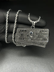 Κολιέ δολαρίου, από ανοξείδωτο ατσάλι 50cm (Χρυσό/Ασήμι)