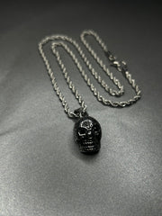 Κολιέ κρανίο, από ανοξείδωτο ατσάλι 50cm (Χρυσό/Ασημί)