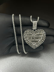 Κολιέ καρδιά, από ανοξείδωτο ατσάλι (Χρυσό/Ασημί)