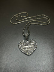 Κολιέ καρδιά, από ανοξείδωτο ατσάλι (Χρυσό/Ασημί)