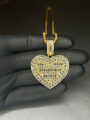 Κολιέ καρδιά, από ανοξείδωτο ατσάλι (Χρυσό/Ασημί)