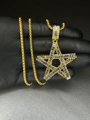Κολιέ με αστέρι, από ανοξείδωτο ατσάλι (Χρυσό/Ασημί)