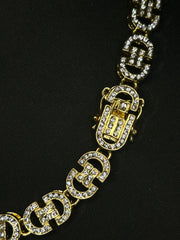 Χρυσό κολιέ CD, από ανοξείδωτο ατσάλι