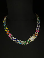 Κολιέ Cuban Colori, από ανοξείδωτο ατσάλι