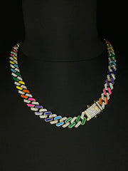 Κολιέ Cuban Colori, από ανοξείδωτο ατσάλι