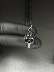 Κολιέ Valuxy Skull, από ανοξείδωτο ατσάλι 70cm Ασήμι