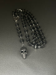 Κολιέ Valuxy Skull, από ανοξείδωτο ατσάλι 70cm Ασήμι