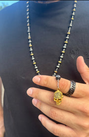 Κολιέ Valuxy Skull, από ανοξείδωτο ατσάλι 70cm Χρυσό