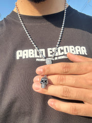 Κολιέ κρανίο, ανοξείδωτο 70εκ