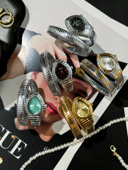 Ceas Serpentin Crystal - Gold Edition | Valuxy