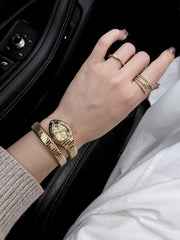 Ceas Serpentin Crystal - Gold Edition | Valuxy