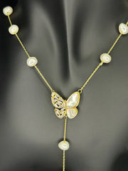 Κολιέ με μαργαριτάρι πεταλούδα 