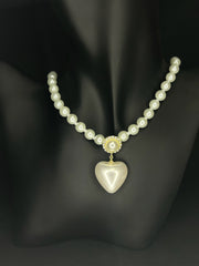 Κολιέ με μαργαριτάρι καρδιά 
