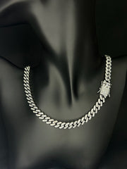 Ασημένιο κουβανέζικο κολιέ 7mm 