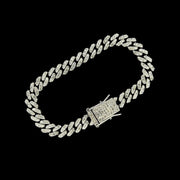 Bratara Cuban Argintiu 7mm